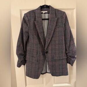 Veronica Beard Checkered Blazer - Black and Pink